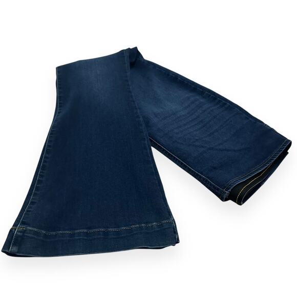INC INT'L CONCEPTS Flare Bell Bottom Jeans Tummy Sculpt Denim High Rise DarkWash - Picture 6 of 10